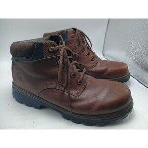 Timberland Boots Men Sz 10.5W Waterproof Leather Brown Insoles